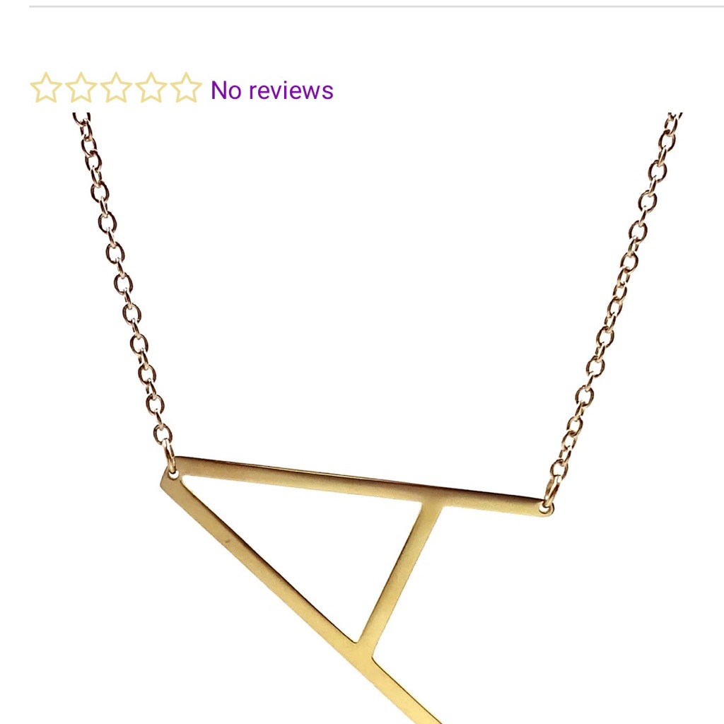 Savvy Cie Jewels 14k Gold Plated A Inital Necklace